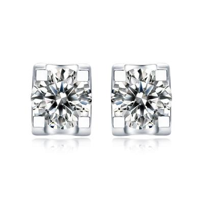 China CLASSIC Wholesale Price Women Moissanite Earings 925 Sterling Silver Earring For Teenager Girl for sale