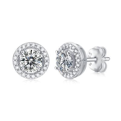 China CLASSIC Jewelry Diamond Earrings With Certificate Fine Jewelry Sterling Silver Stud One Pair From GRA Moissanite Lab for sale