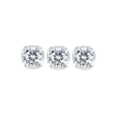 China Color Play or Fire Synthetic Loose Cut Def Vvs Moissanite 4x4mm-10x10mm Gemstone Moissanite Cushion for sale