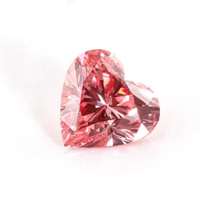 China Color set or fire popular fantasy deep pink diamond heart cut moissanite VVS lab created loose moissanite diamond stone for sale