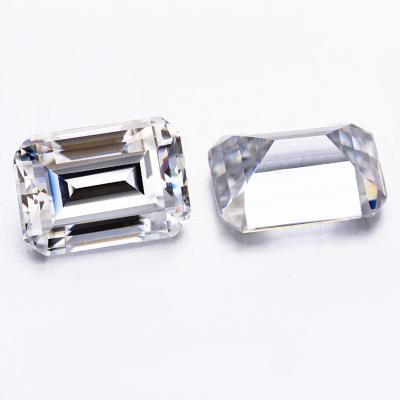 China Fire Clarity Gemstone Def 1Ct 0.5ct Vvs Emerald Cut Moissanite Loose Diamond Synthetic Color or Color Set for sale