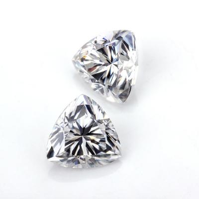 China Good quality trillion jewelry production 1 ct cut loose stone moissanite vvs De Moissanite for fine jewelry for sale