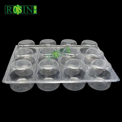 China Hinged Clamshell Plastic Bakery Packaging Single Compartment Muffin Cupcake Box for sale