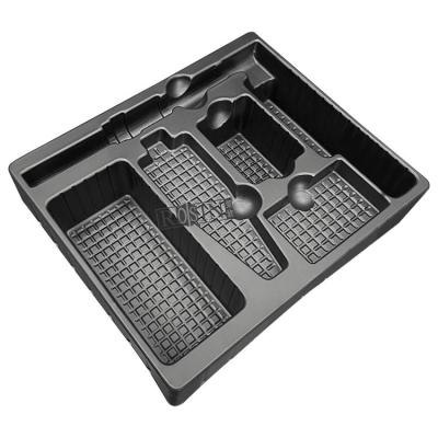 China Custom Black Pp ESD Plastic Trays Electronic ESD PCB Tray Anti Static for sale