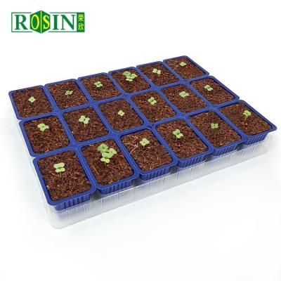 China Deep Nursery Seedling Tray Microgreen Agriculture Plastic Trays 18 Cell for sale