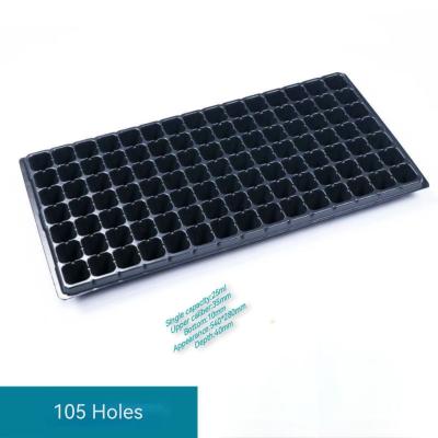 China 105 Hole Biodegradable Nursery Seedling Tray Agriculture With Water Channel for sale