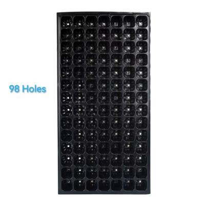 China Lightweight Pet Rice 98 Cell Seed Tray Plastic Seed Germination Tray For Farm for sale