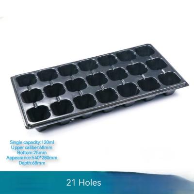 China 21 Hole Black Microgreen Growing Trays PET Plastic For Planting Vegetable for sale