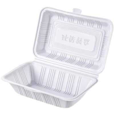 China PP Disposable Compostable Clamshell Containers Corn Starch Degradable for sale