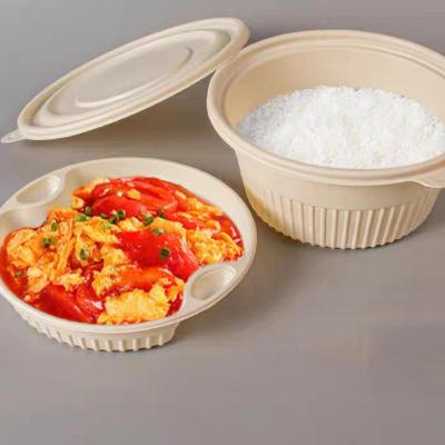 China Disposable Corn Starch Container Degradable 2 Layer For Soup Noodle for sale