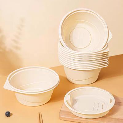 China Disposable Blister Noodles Biodegradable Container Round Eco Friendly Bowl for sale