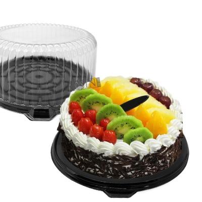 China Food Grade 10 Inch Disposable Cheesecake Containers With Snap On Lid for sale