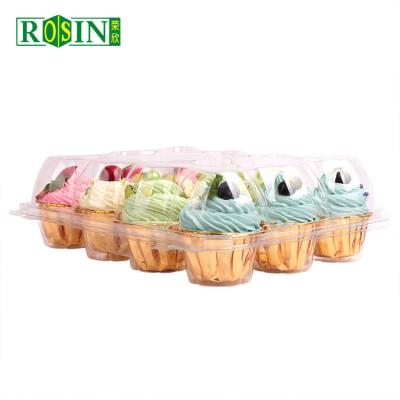 China Embedded Snap Lock 12 Count Cupcake Containers With Separate Compartments for sale