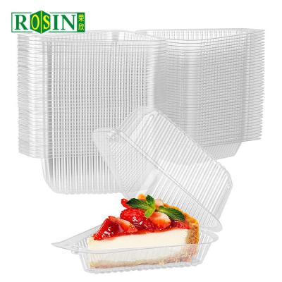 China Triangular PET Plastic Bakery Packaging Cake Packaging Plastic Box Transparent for sale