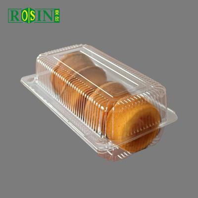 China Embalaje de panadería de plástico personalizado Cajas de panadería de plástico desechables con tapa en venta