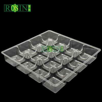 China Transparent 16 Cavity Chocolate Tray Packing Plastic Thermoformed PET Customized for sale