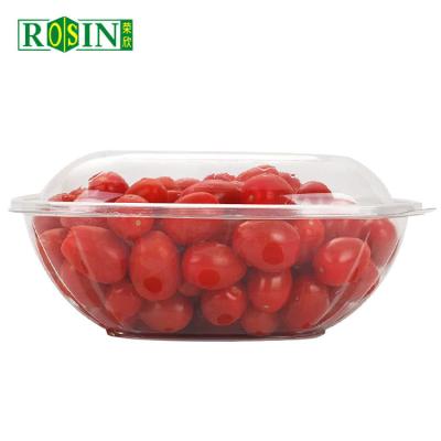 China 24oz Disposable Fruit Plastic Container Custom PET Fruit Packaging Container for sale