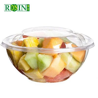 China 32 Oz Plastic Disposable Fruit Packaging For Fresh Cut Fruit With Lid for sale