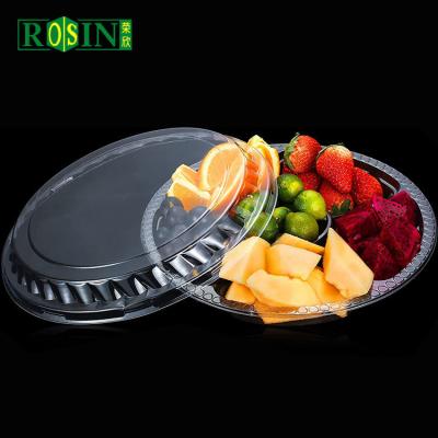 China 6 Cavity Disposable Plastic Fruit Containers With Anti Fog Transparent Cover for sale