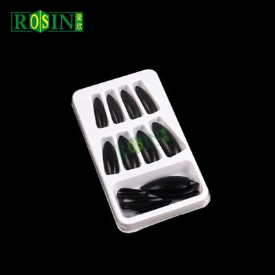 China Cosmetic 5 Pairs Fake Nail Packaging Customizable With Transparent Lid for sale