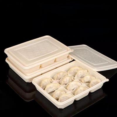 China Customized disposable dumpling corn starch frozen 12 15 cell dumpling packaging box zu verkaufen