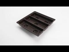 plastic brown chocolate tray