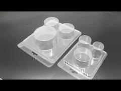 3 grid cylindrical plastic clamshell packaging with handle holes