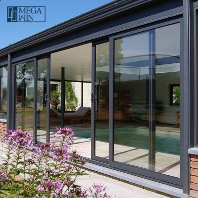 China Sliding Aluminum Glass Sliding Door Price Extra Heavy Duty Heat Insulation Philippines Size Large Material for sale