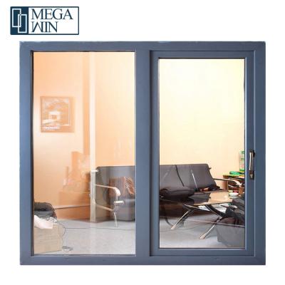 China Glazed Magnetic Screen Canada Popular Low-E Heat Insulated Energy Efficient Thermal Break Aluminum Sliding Windows for sale