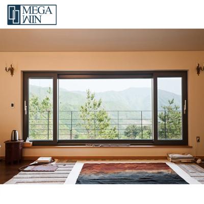 China North American Standard NFRC Magnetic Screen Door And Windows Large Glass Aluminum Sliding Windows Heat Insulation for sale