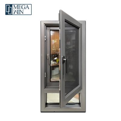 China Swing Hurricane Magnetic Custom Impact Screen Modern Open Soundproof Thermal Insulated Double Glazed Aluminum Casement Windows for sale