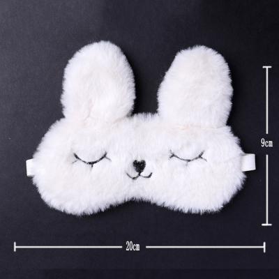 China Hot Selling Anti-puffiness Design Rabbit Shading Sleep Cute White Eye Mask for sale