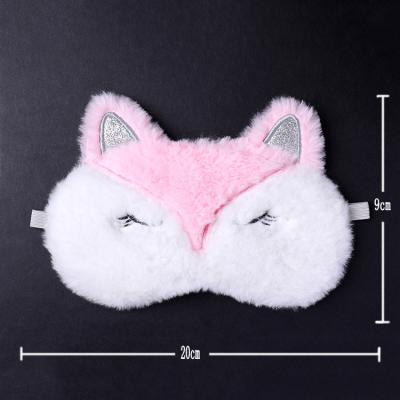 China 2022 New Custom Plush Fox Shading Cute Sleeping Eye Mask Anti-puffiness For Girl for sale