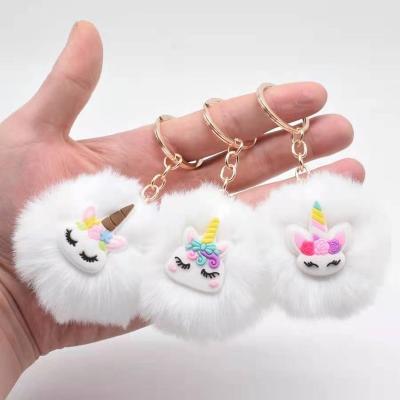 China Wholesale Lux New Unicorn Patch Bulb Key Chain Car Mobile Phone Gifts Entry Small Holiday Dangle Bag Pendant for sale