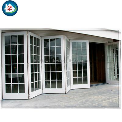 China Graphic Design Aluminum Patio Bifold Folding Glass Doors Commercial House Doors Price for sale