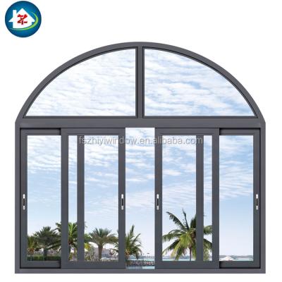 China Sliding Top Arch Windows Sliding Aluminum Window And Africa Door for sale