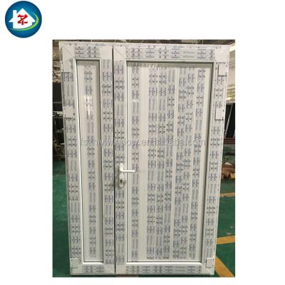 China Graphic Design High Quality Exterior Commercial Use UPVC Full Panel Door With Multipoint Lock System for sale