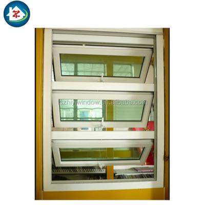 China Swing Customized Size UPVC Tempered Glass Top Hung Windows Price Philippines for sale