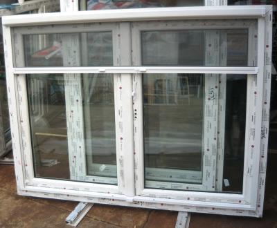 China Swing PVC Windows Tempered Glass With Fly Screen , Residential Hurricane Impact Windows for sale