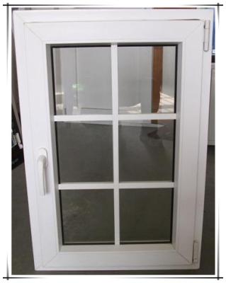 China Swing upvc windows with mosquito net and roller shutter, upvc windows with grille for sale