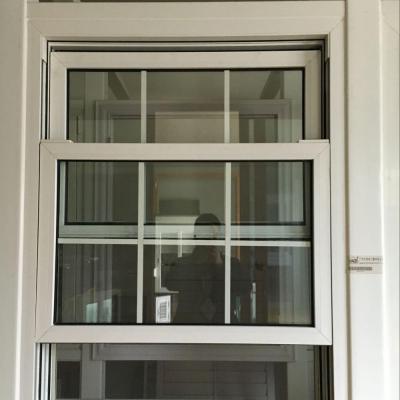 China American Style PVC UPVC Vertical Sliding Through Windows for sale