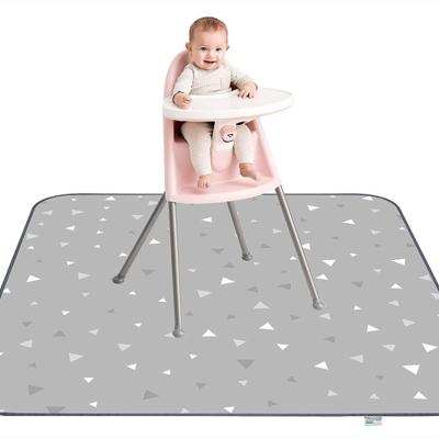 China Highchair Floor Splat Mat Silicone Splash Leak Proof Waterproof Washable Washable Mat for sale