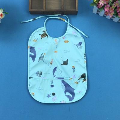 China 2021 OEM Process PU OEM Process Waterproof Soft Plastic Three-Dimensional Bib For Baby Bibs bpa free for sale