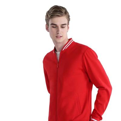 China QUICK DRY Red Baseball Jacket Low Price Long Sleeve Baseball Jacket Cotton Baseball Jacket for sale