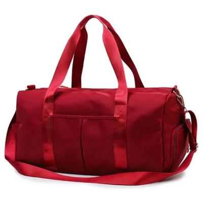 China Hot Sale Fashion Gym Yoga Sport Bags Nylon Weekender Duffel Bags Women Luxury Luggage Travel Bagswith Fleece Shoes Compartment for sale