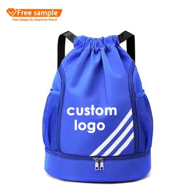 China Fashion Gym Sports Bag Drawstring Bolsas Mens Womens Male Recycling Backpack Yoga Travel Baggage Weekend Basketball Shoes Big Size for sale