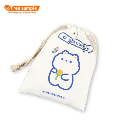 China Custom Small Eco-Friendly Custom Logo Printed Soft Brushed Cotton Twill Drawstring Gift Tote Shoe Bag Luxury Eco-Friendly Dust for sale