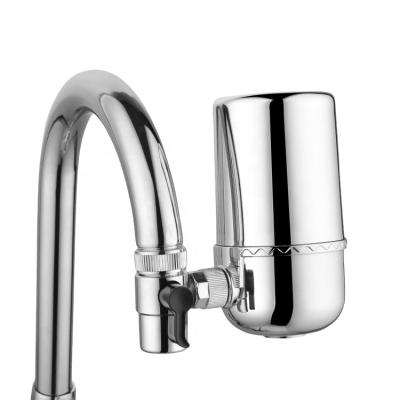 China Commercial Chrome Plated 360 Degree Rotatable Design Tap Water Filter Purifier Water Filtration Faucet for sale