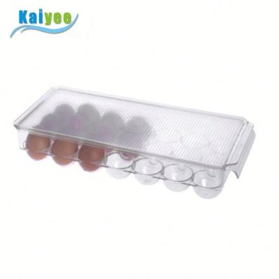 China Viable Custom Acrylic Fridge Storage Plastic Egg Size Egg Holder for sale