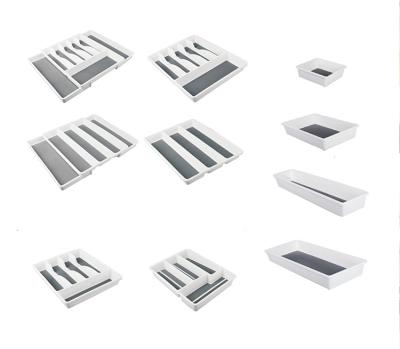 China wholesale low price plastic cutlery tray fashion drawer tray non-slip rubber feet according to customer requirements for sale